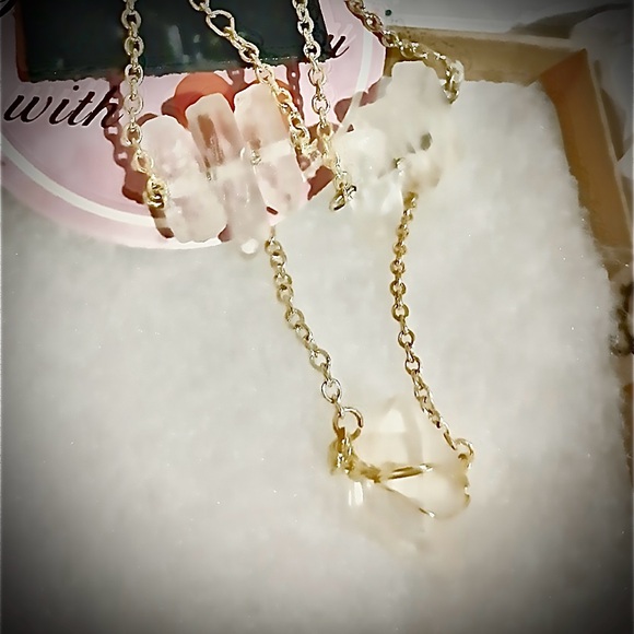 All 5*RATINGS! 14kGF Herkimer Diamond Choker - Picture 3 of 5